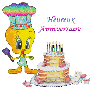 Gif animé joyeux anniversaire Titi